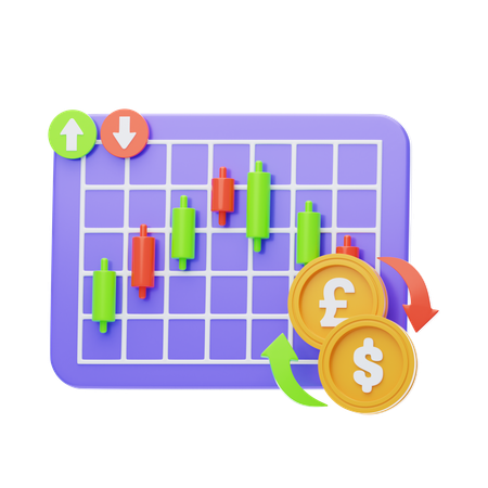 Financial Trading  3D Icon