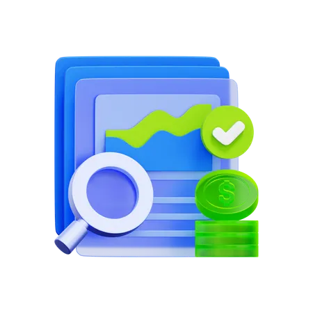 Financial Trend Analysis  3D Icon