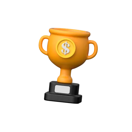 Financial Trophy  3D Icon