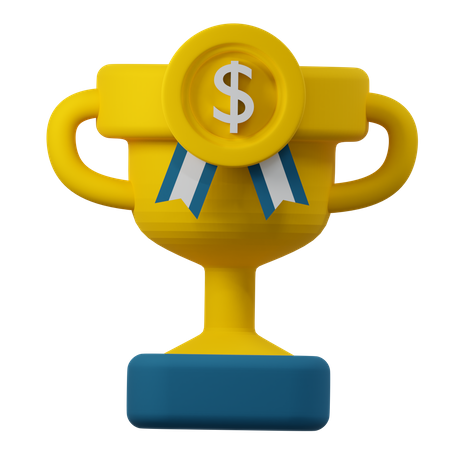 Financial Trophy  3D Icon