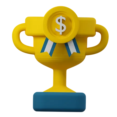 Financial Trophy  3D Icon