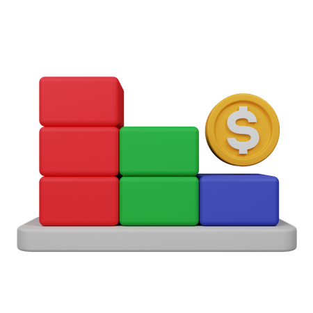 Financial Up Down Chart  3D Icon