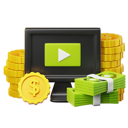 Financial Video  3D Icon