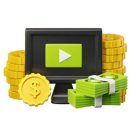 Financial Video  3D Icon