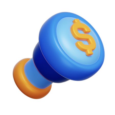 Financial Vision Scope  3D Icon
