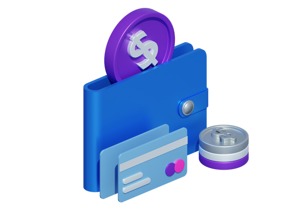 Financial Wallet  3D Icon