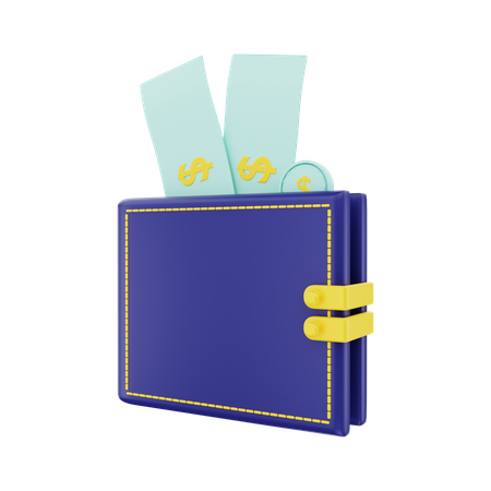 Financial Wallet 3D Illustration