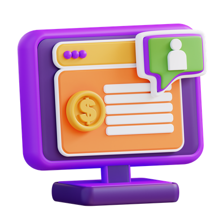 Financial Website  3D Icon
