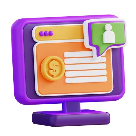 Financial Website  3D Icon
