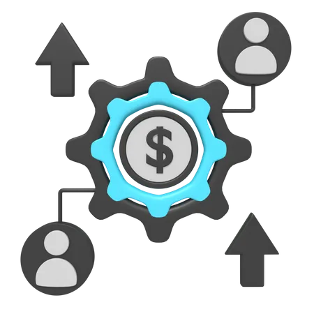 Financiamento colaborativo  3D Icon