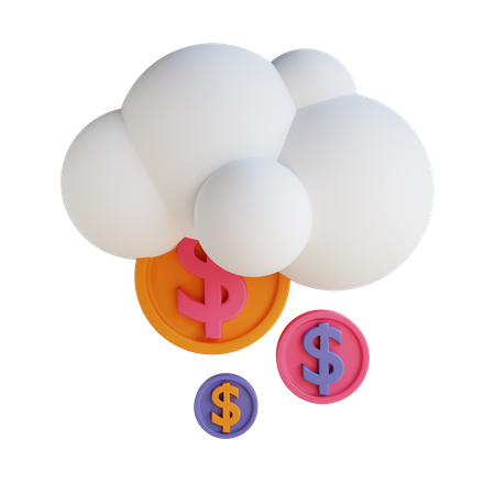 Financiamento na nuvem  3D Illustration