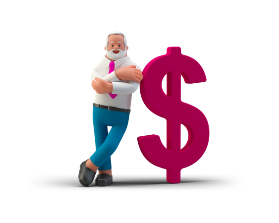 Financier  3D Illustration