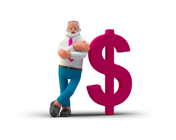 Financier  3D Illustration