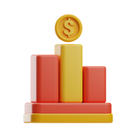 Finanzielles Balkendiagramm  3D Icon