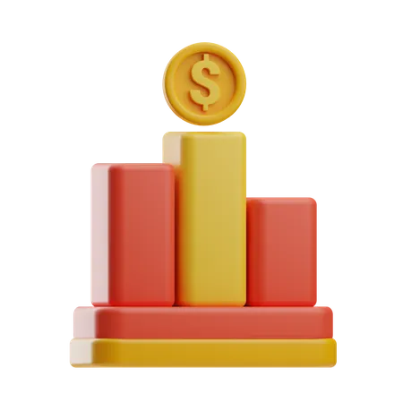 Finanzielles Balkendiagramm  3D Icon