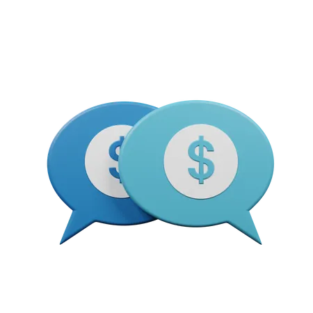 Finanz-Chat  3D Illustration