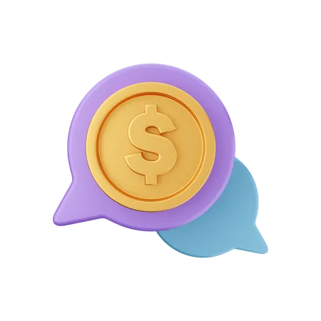 Finanz-Chat  3D Illustration