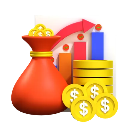 Finanzgewinn  3D Icon