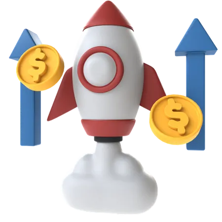 Finanzielles Startup  3D Icon