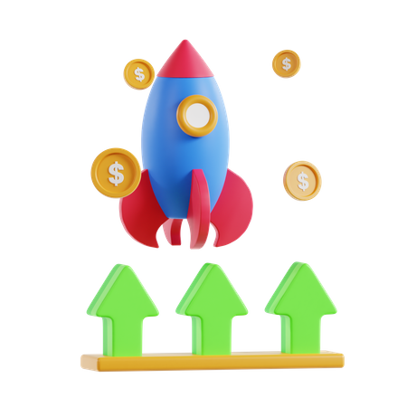 Finanzielles Startup  3D Icon