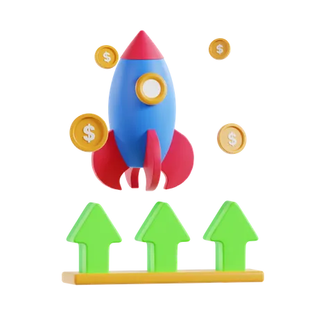 Finanzielles Startup  3D Icon