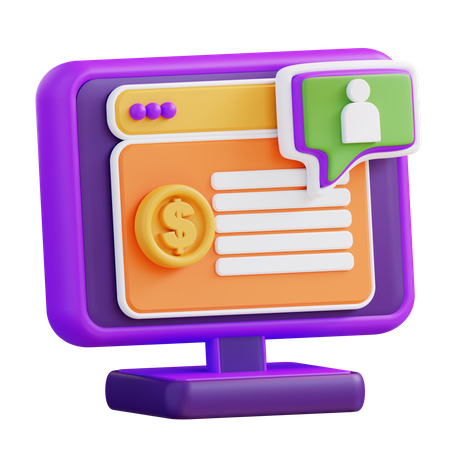 Finanz-Website  3D Icon