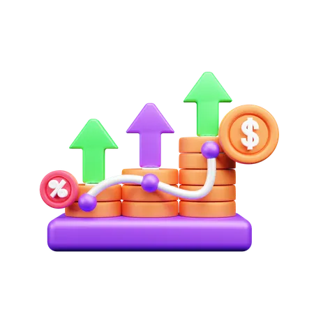 Finanzanalyse  3D Icon