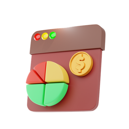 Finanzanalyse  3D Icon