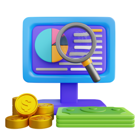 Finanzanalyse  3D Icon