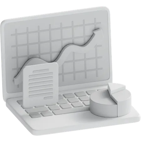 Finanzanalyse  3D Icon