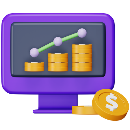 Finanzanalyse  3D Icon