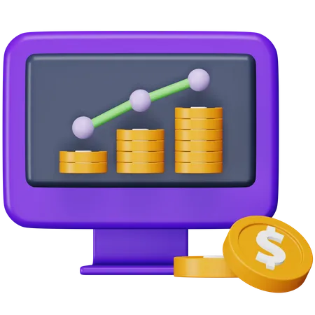 Finanzanalyse  3D Icon