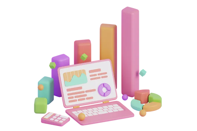 Finanzen Diagramm  3D Icon