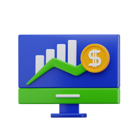 Finanzanalyse  3D Icon