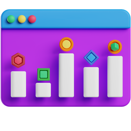 Finanzanalyse  3D Icon