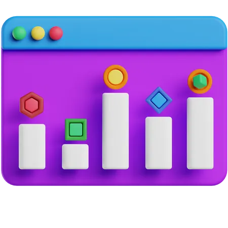 Finanzanalyse  3D Icon