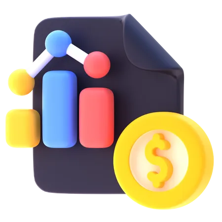 Finanzanalyse  3D Icon