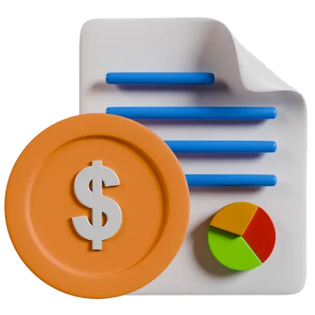 Finanzanalysebericht  3D Icon