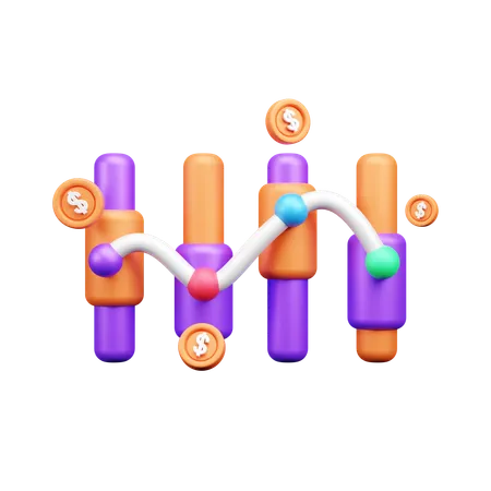 Finanzanalyse  3D Icon