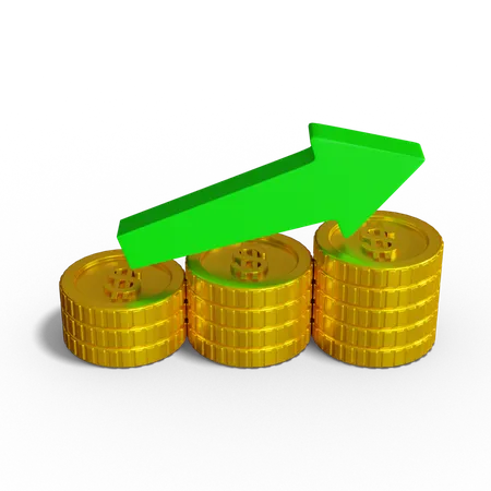Beneficio financiero  3D Illustration