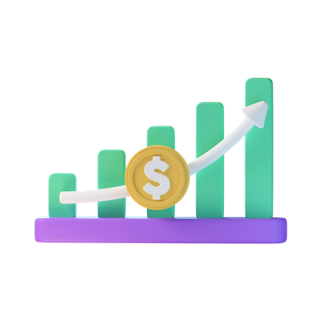 Crecimiento financiero  3D Icon