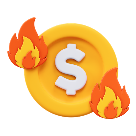 Las finanzas están en llamas  3D Icon