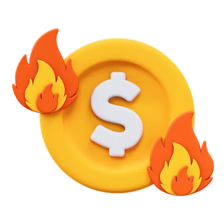 Las finanzas están en llamas  3D Icon