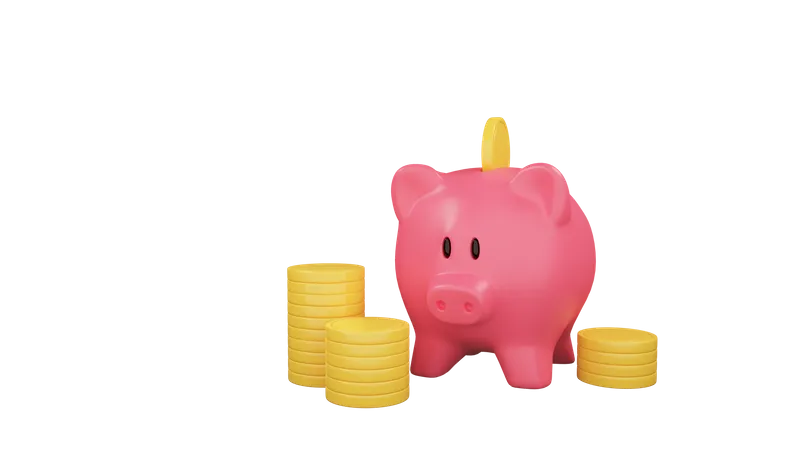 Financiar inversiones y servicios financieros  3D Illustration