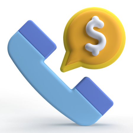 Llamada financiera  3D Icon