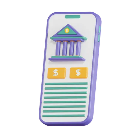 Finanzas móviles  3D Icon