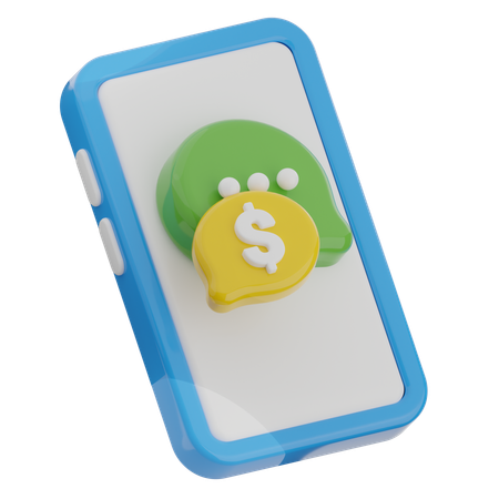 Finanzas móviles  3D Icon