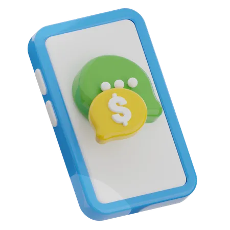 Finanzas móviles  3D Icon