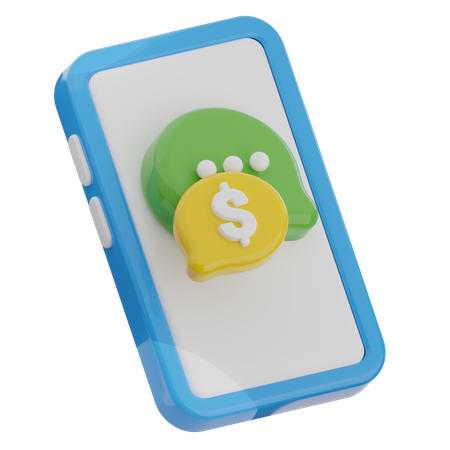 Finanzas móviles  3D Icon