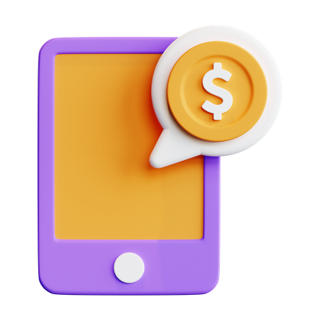 Finanzas móviles  3D Icon